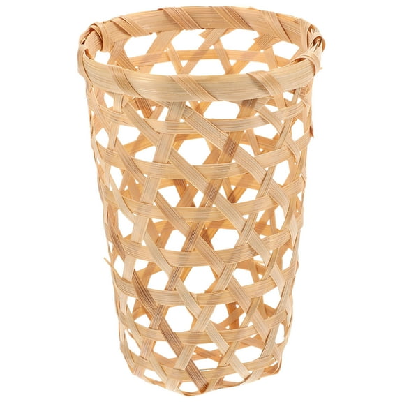 Set of 4 Beige Woven Storage Baskets for Home Organization, Synthetic Material, Natural Style and Perfect Size