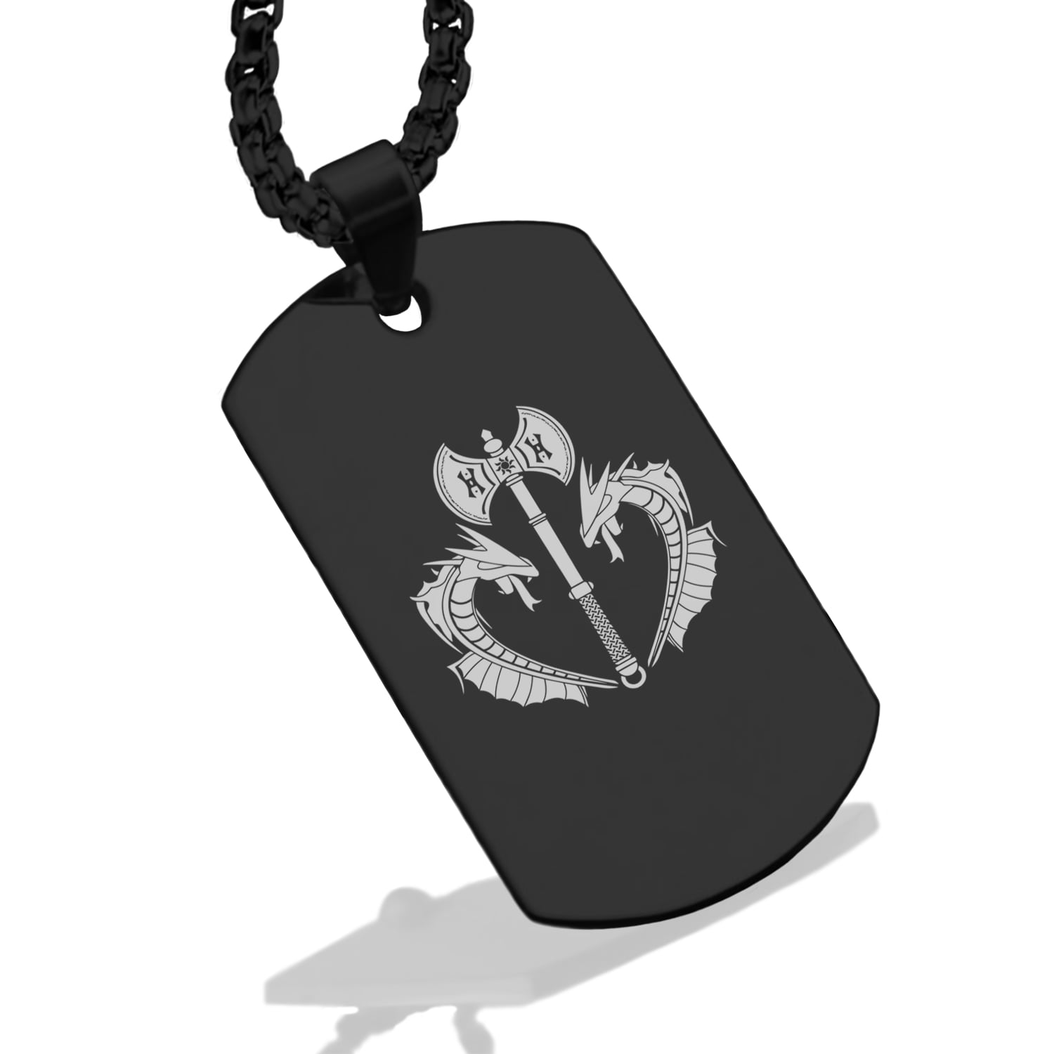 AX Jewelry Mens Stainless Steel Dog Tag Pendant 