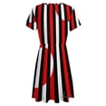 thumbnail image 5 of Black White And Red All Over! Dress Summer Street Style Dresses Female Short Sleeve Printed Sundress, 5 of 7