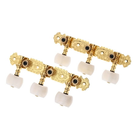 Alice AOS-020B1P 2pcs(Left + right) Classical Guitar Tuning Key Plated Peg Tuner Machine Head String