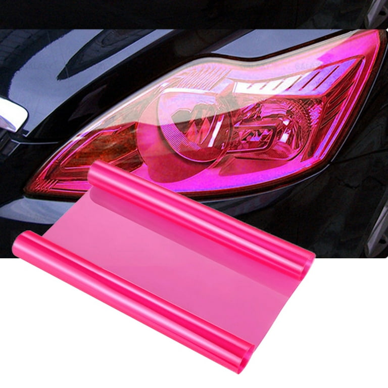 30 ×120CM Self Adhesive Headlight Film Taillight Yellow Tinted