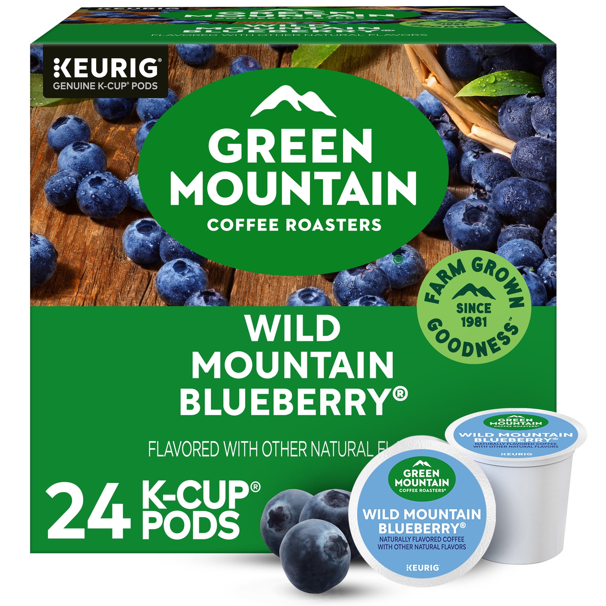Green Mountain Coffee Roasters, Wild Mountain Blueberry Light Roast K-Cup Coffee Pods, 24 Count