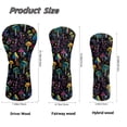 thumbnail image 6 of Uorisanigo Golf Club Covers - Golf Club Head Covers for Driver, Fairway Woods and Hybrid - PU Leather 3PCS Psychedelic Mushroom Golfs Wood Head Cover Set(D/F/H) to Fit Most Golfs Clubs, 6 of 7