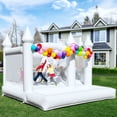 thumbnail image 5 of Relunch 13FT PVC Commercial White Bounce House for Adults Kids birthday Party,  Inflatable Balloon Castle with Blower Wedding Party, 13x13x10FT, 5 of 10