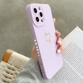 thumbnail image 3 of Candy Color Silicone Phone Case For iPhone 15 14 13 Pro Max Plus Cute Love Heart Frame Soft Cover, 3 of 5
