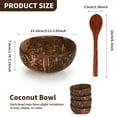 thumbnail image 2 of Yahome Set of 12 Polished Coconut Bowls and Wooden Spoon Sets 13oz Natural Coconut Salad Smoothie Bowls Coconut Shell Bowls for Kitchen Women Gifts Decoration Birthday, 2 of 7