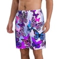 thumbnail image 2 of Disketp Men'S Swim Trunks Hawaiian Breathable Surf Beach Swimsuits Mesh Lining Beach Shorts With Pockets-Flying Butterflies, 2 of 9
