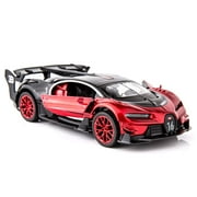BDTCTK Bugatti Vision GT Supercar 1/32 Zinc Alloy Die Casting Pull Back Car Model Toy Sound and Light for Boy Girl Gift