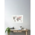 Aaroca Adventure Awaits World Map Poster Classic Decoration for Office