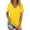 Yellow, variant on V-Neck Women T Shirts Short Sleeve Loose Summer Tops for Women with Pocket