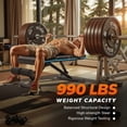 thumbnail image 3 of MERACH 990LBS Adjustable Weight Bench with Extended Headrest and Leg Extension, Foldable Workout Bench for Home Gym, 3 of 9
