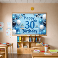 thumbnail image 4 of Yatrandify Decorative Design Happy 30th Birthday Party Backdrop Balloon Decoration Cake Decoration Celebration Banner for Birthday Party Indoor Decoration Photo Shoot, 4 of 7