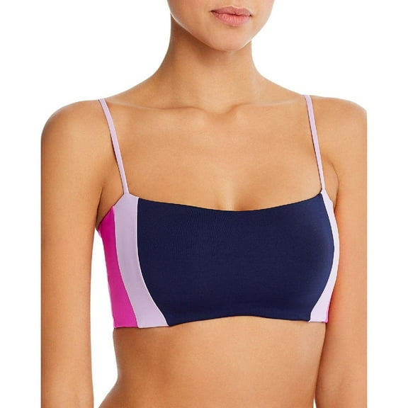 LSpace Women's Rebel Heart Bikini Top, Midnight Blue/Lilac/Fuchsia, Small