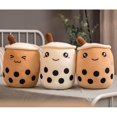thumbnail image 3 of Funny Doll Pearl Milk Tea Cup - Milk Tea Pillow Brown Triangle (50cm) Adepaton LL-1594, 3 of 6
