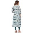 thumbnail image 2 of Rajnandini Women's Pure Cambric Cotton Jaipuri Printed Kurti (JOPLVL109-L_White & Grey_L), 2 of 4