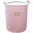 thumbnail image 1 of Collapsible Round Children/Kids Laundry Baskets with Handles for Bedroom (Pink), 1 of 5