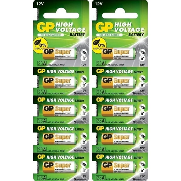 A23 12V Alkaline 23-A replacement battery 23AE GP - 10 Pack