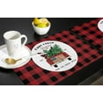 thumbnail image 4 of Christmas Placemat for Dinning,Red Black Buffalo Plaid Check Table Placemat Set of 6-Cotton Linen Waterproof Cloth Table Mat-Truck Xmas Tree Place Mat,Washable Easy Clean Fabric,Holiday Dinner Decor, 4 of 5