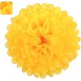 thumbnail image 4 of Yellow Tissue Pom Poms DIY Tissue Paper Flowers for Birthday Wedding Baby Shower Tea Party Dessert Table Decoration, Pack of 18, 4 of 5