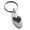 Silver, variant on Stainless Steel Stroke Sketch Heart Engraved Small Oval Charm Keychain Keyring