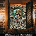 thumbnail image 3 of 2D Flat/ Window banner, no skull design pattern, 31.5x 47.2 inches (80x120cm), fashionable 2D pattern, autumn gratitude for the dead Halloween window banner, home kitchen window outdoor courtyard law, 3 of 5