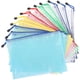 thumbnail image 1 of Carpetas de archivos duraderas para oficina, viajes y organización, 5 opciones de colores, bolsas multiusos de PVC con cierre para documentos, paquete de 12, 1 of 5