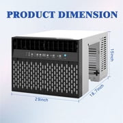 12000 BTU (ASHRAE) / 6300 BTU (DOE) Inverter Window Air Conditioner Unit,U-Shaped Saddle Portable AC Adjustable Windows Kit Washable Filter,Includes Remote Programmable Timer
