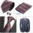thumbnail image 4 of Zkca 6 Pieces Classic Pattern Business Ties, Fashion Mens Ties with Gifts Box for weddings parties churches schools corporate business wear A417, 4 of 7