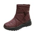 thumbnail image 3 of Xiaoxatg Women's Boots - Casual Mid Calf Insulated On Flat Heel Winter Footwear for Comfortable Warm Wear in Cold Weather 6 Red, 3 of 9