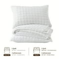 thumbnail image 3 of Estbridge 3pcs  Waffle King Quilt Set - Luxury Soft Quilt Set King Size  3pcs Lightweight Waffle Comforter King  Cream White Bedspread Coverlet for All Seasons  Quilted Bedding Set with 2, 3 of 6