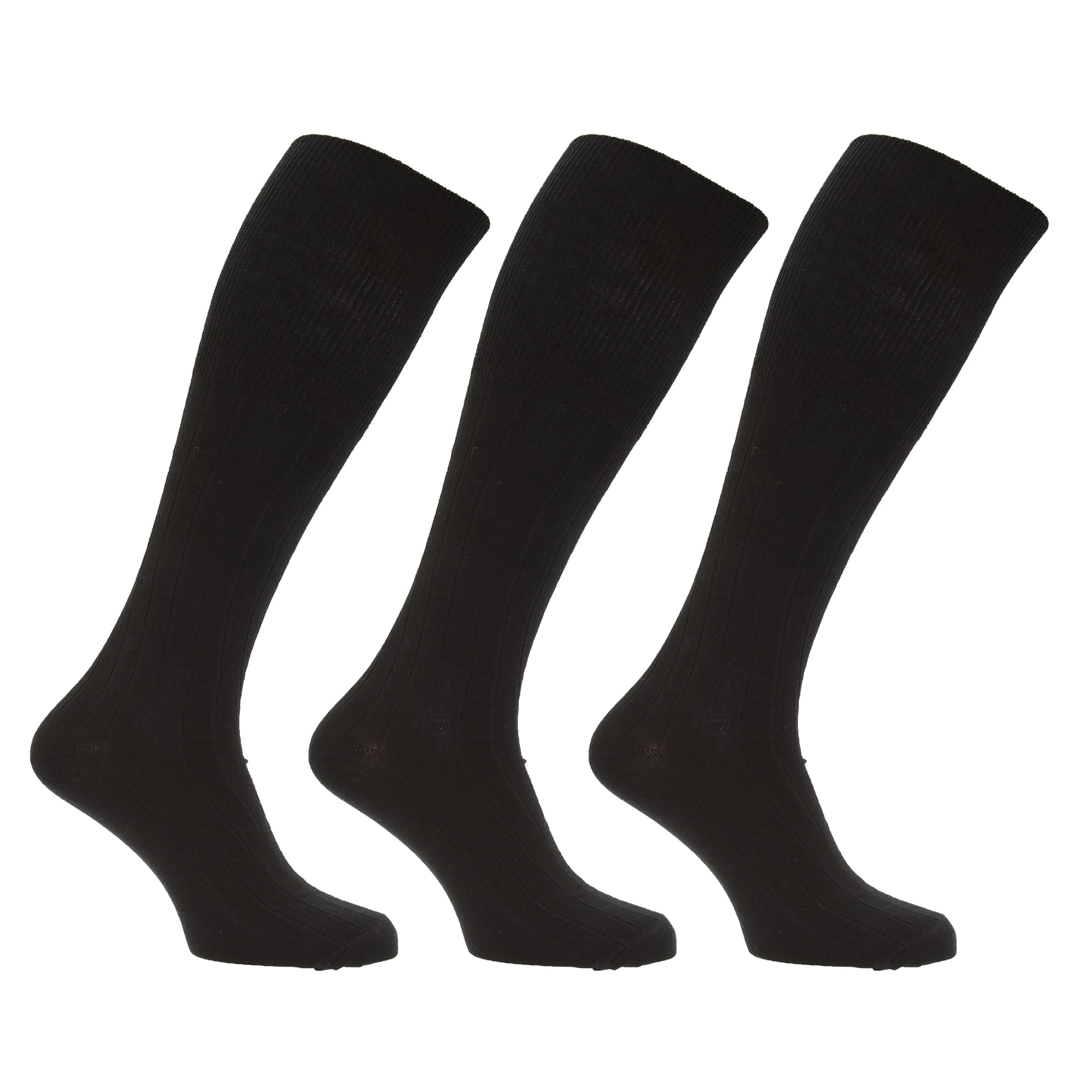 Mens Long Length Ribbed Lambswool Blend Socks (Pack Of 3) - Walmart.com