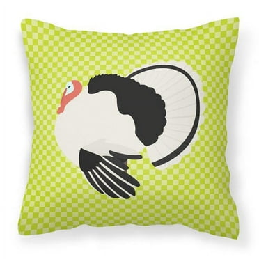 Carolines Treasures Royal Palm Turkey Green Fabric Decorative Pillow 14Hx14W multicolor