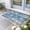 Mist Blue, variant on Coastal Starfish Door Mat Indoor Outdoor, Summer Ocean Waves Ombre Sea Beige Non Slip Welcome Mat with Rubber Backing, Absorbent Fabric Front Door Mats Entryway Rug for Home Patio Entrance 20"x31.5"