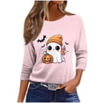 thumbnail image 5 of T Shirts for Women 3/4 Sleeve T Shirt Halloween Fall Loose Graphic Casual Tees Tops Womens Tops Crewneck Shirt Top, 5 of 5
