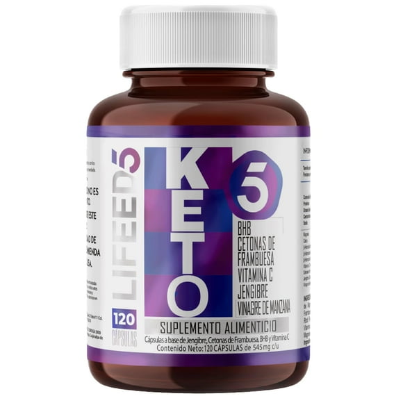 LIFEED KETO | Suplemento con Cetonas de Frambuesa, BHB y Vinagre de Manzana | Multivitamínico Keto con Jengibre y Vitamina C para Hombres y Mujeres | 120 Cápsulas para 120 Días, 1 Cápsula al Día