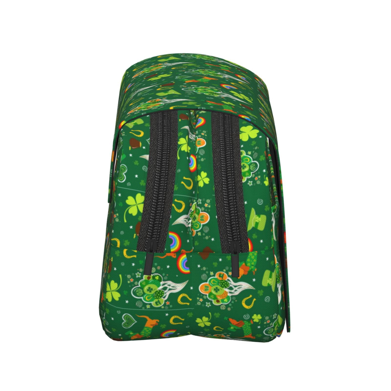 Rateoe St. Patrick's day Pattern Double Clamshell Pen Case, Storage Organizer with Two Zipper Compartments– Holds Up to 50 Pencils & Pens