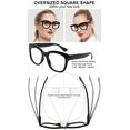 thumbnail image 3 of Lentes de Lectura AEZUNI Sobredimensionados con Montura Grande Negra, 3 of 6