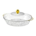 thumbnail image 3 of WeiLaiKeQi Fruit Bowl with Lid Container Decorative Dish for Kitchen Home Breakfast Tea clear 33.5x30.5x6cm, 3 of 9