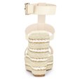 thumbnail image 4 of Sandalias De Plataforma De Cuña De Tiras Para Mujer Beige 41 Allegra K, 4 of 7