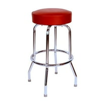 Richardson Seating 1950s Floridian Swivel Stool-Color:Wine,Height:30