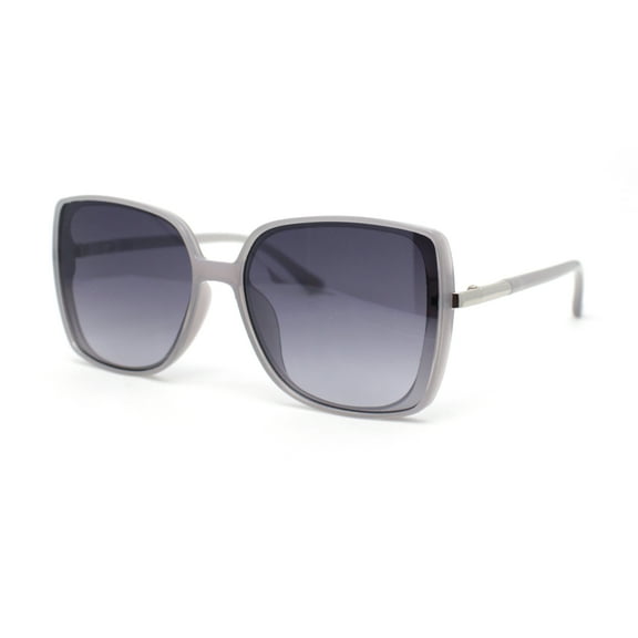 Womens Classic Chic Understated 90s Designer Fashion Butterfly Sunglasses Grey - Smoke