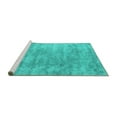 thumbnail image 2 of Ahgly Company Machine Washable Indoor Rectangle Abstract Turquoise Blue Contemporary Area Rugs, 7' x 10', 2 of 4