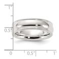thumbnail image 2 of 925 Sterling Silver Solid Polished Milgrain Half Round 6mm Millgrain Comfort-Fit Band Ring Size 9.5 Ring for Women and M, 2 of 2
