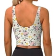thumbnail image 3 of Vsdgher Cute Cow Print Women Sleeveless Athletic Tank Top Built-in Bra Camisole Sports Vest for Yoga Running Fitness Exercise with Removable Pads, 3 of 8