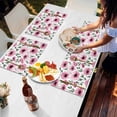 thumbnail image 7 of Spring Pink Flower Poppy Placemats Set of 4,Wipeable Washable Table Mats for Dining Tables,Blossom Floral Seamless Place Mats for Kitchen Event Party Tabletop Decor, 7 of 7