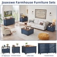 thumbnail image 6 of Bedroom Dresser and Nightstand 3 Piece Set, Includes Farmhouse 7 Drawer Storage Dresser, Nightstand Set of 2 with 3 Drawers, Modern Bedroom Set, Navy, 6 of 11