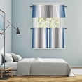 thumbnail image 6 of Abstract Kitchen Curtains Valances and Tiers Set of 3 Lake Blue Gray Gradient Ombre Tier Curtains and Valance with Rod Pocket for Small Windows, 27.5"x24", 6 of 9