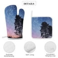 thumbnail image 4 of Galaxy Star Outer Space Oven Mitt And Pot Holder Set Oven Glove for Kitchen Baking Cooking Grilling, 4 of 6