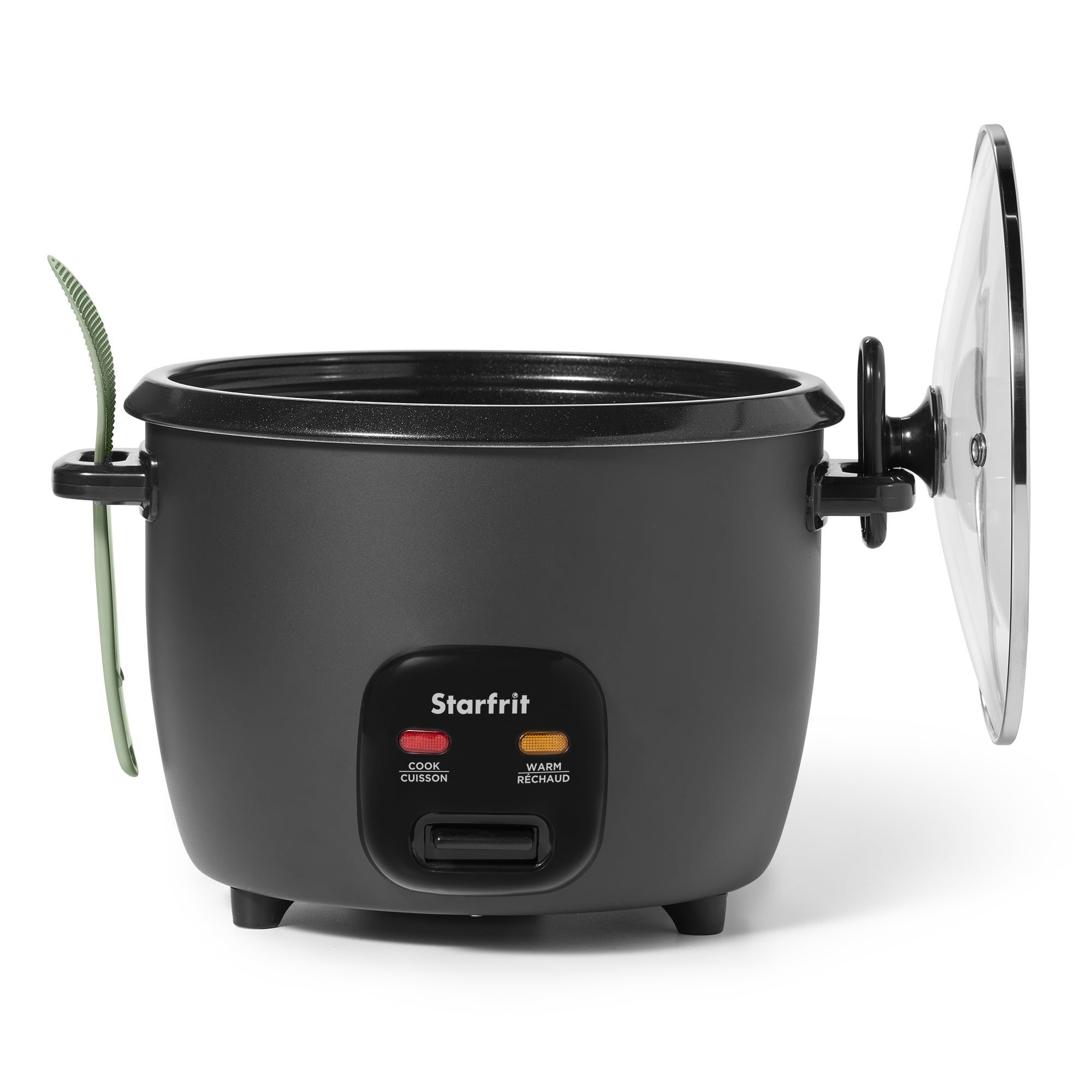 Starfrit Electric Rice Cooker – 20 Cups – Ceramic Non-Stick Coating Without PFAS – Steamer Basket, Measuring Cup & Service Spoon - 700 Watts, STARFRIT 20 CUP RICE COOKER