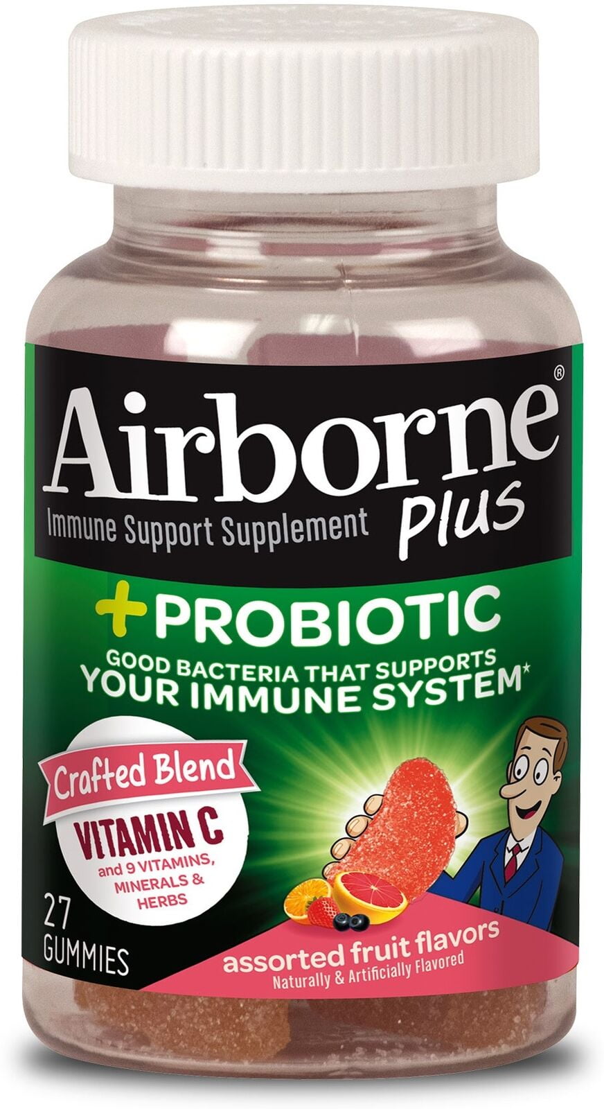Buy Airborne Gummies Plus Probiotic, Assorted Fruit 27 ea ...